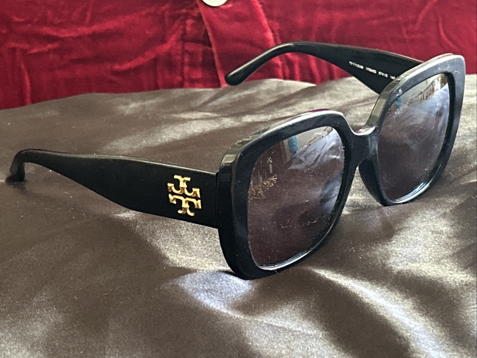 Tory Burch Black Sunglasses TY 7112UM 57[]16 140 3N *See Description
