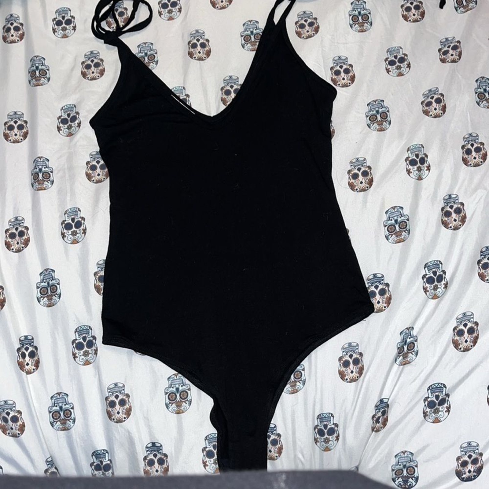 Reformation Womens Bodysuit Extra br Small Black Minimalist Chic Going Out Thong