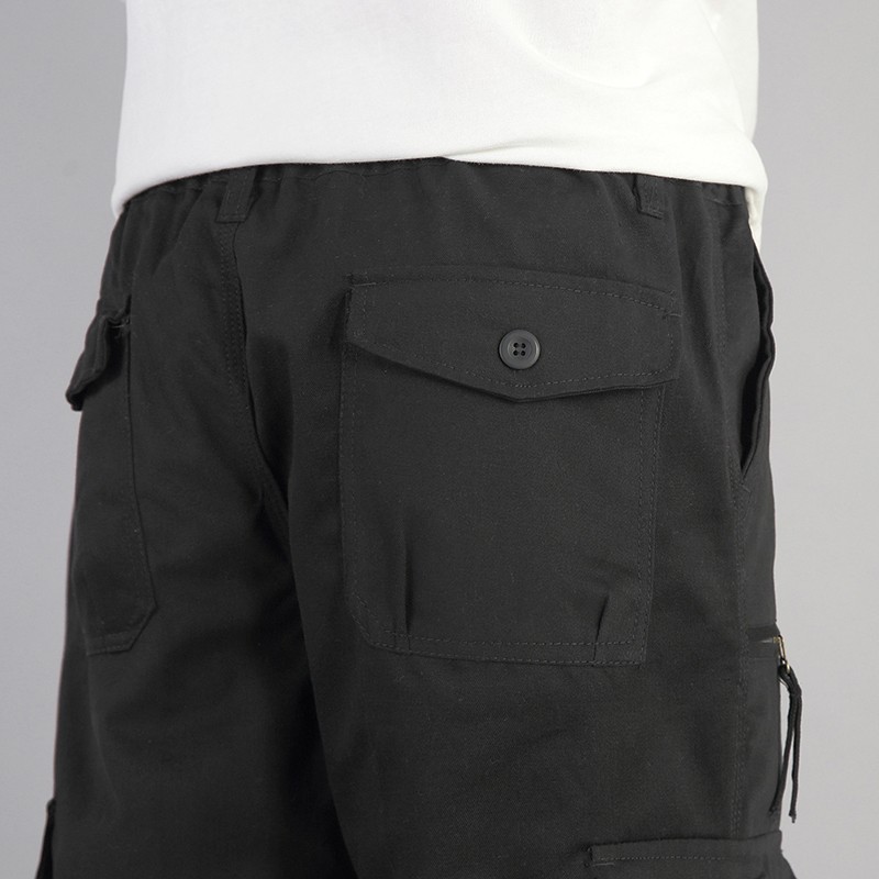 US Mens Cargo Pants Cotton Work Pants Elastic Waist Tactical Outdoor Combat XL