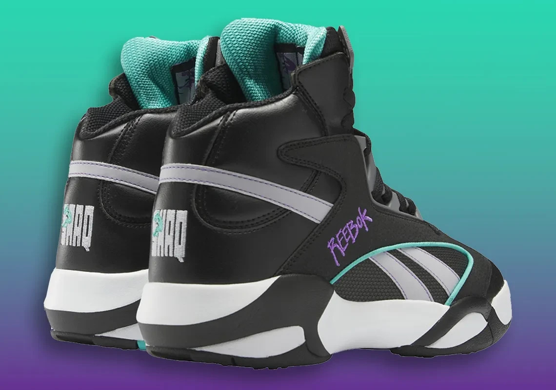 Reebok Shaq Attaq Pump US 13 Men’s Black White Purple Blacktop Retro HR0501 NIB