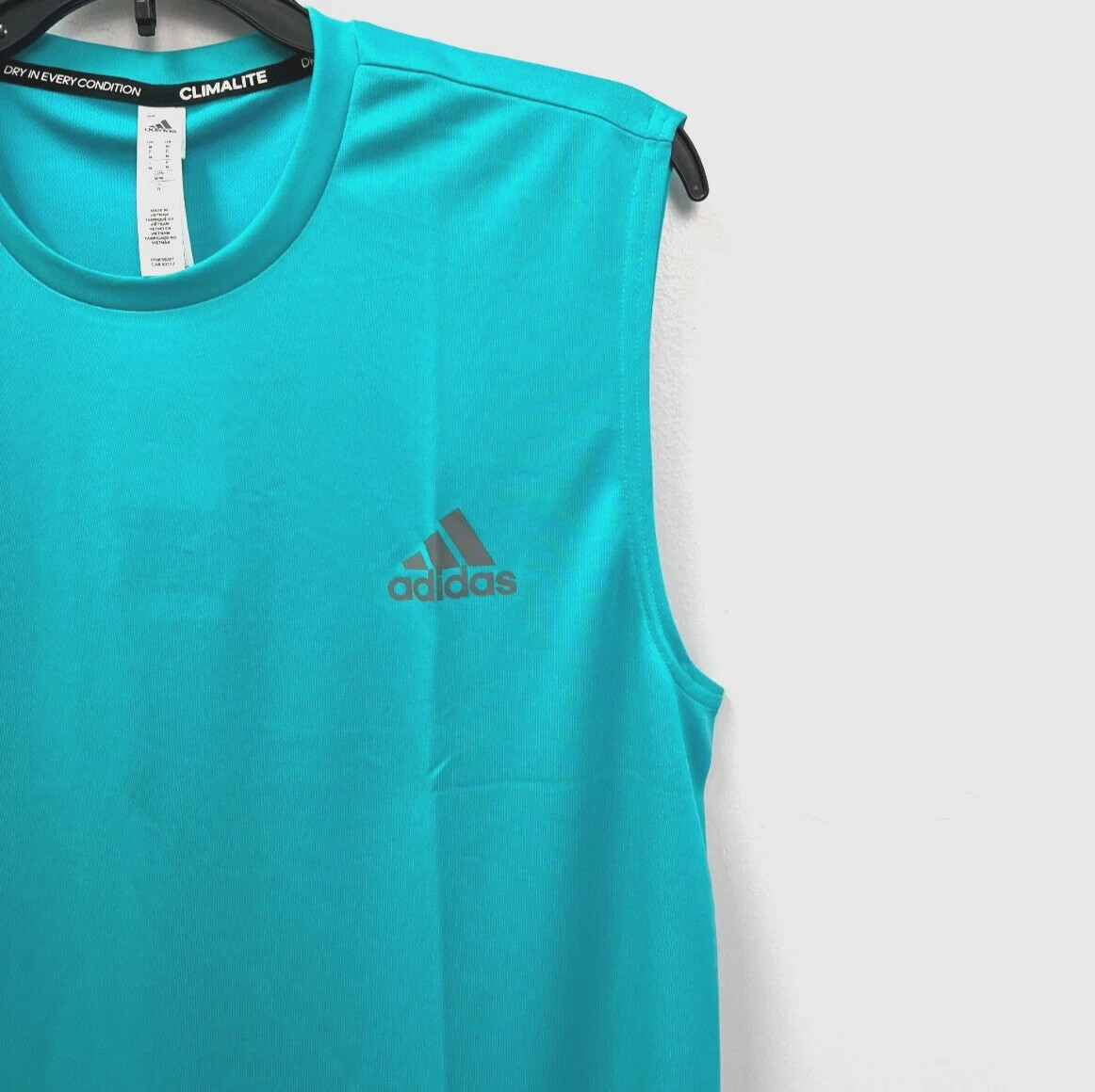 Adidas Essentials Energy Blue Sleeveless Workout Tank Top Men’s Many Sizes