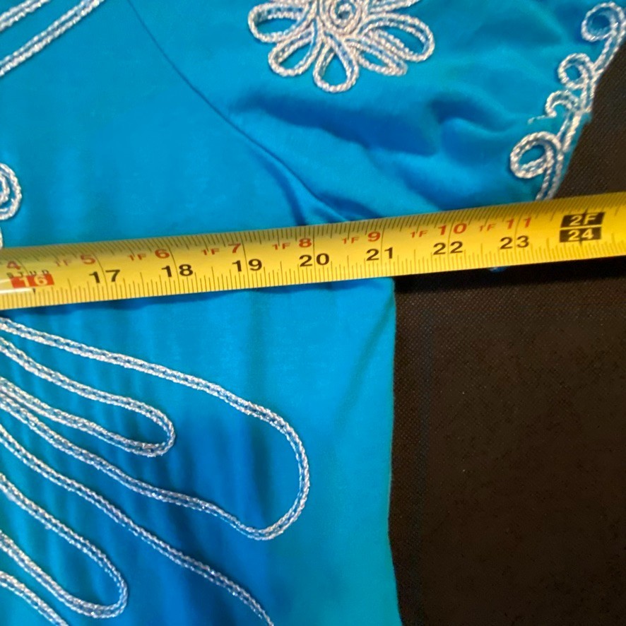 Maggie Barnes For Catherines Tunic Teal With Rope Embroidery Accents Size 0X