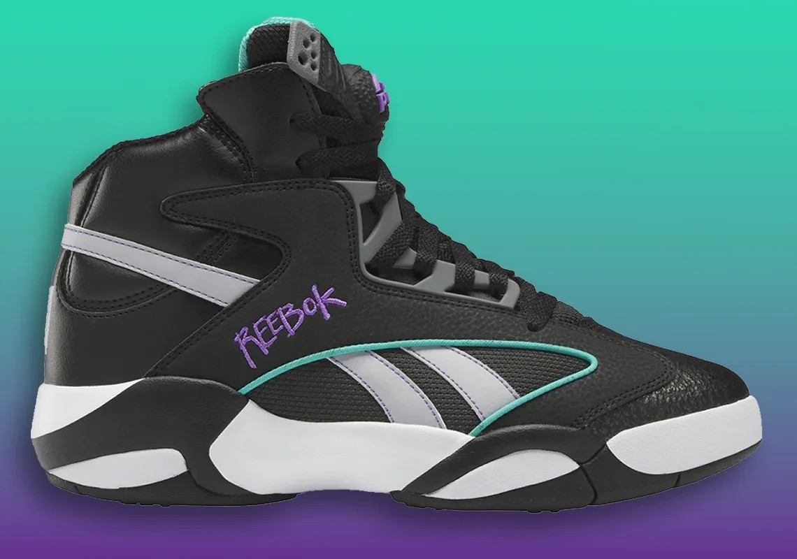 Reebok Shaq Attaq Pump US 13 Men’s Black White Purple Blacktop Retro HR0501 NIB