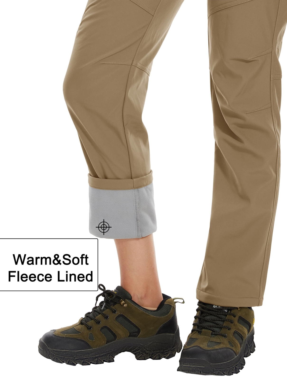 Womens Ski Snow Pants Waterproof Fleece Lined Outdoor Hiking Softshell Warm Pant