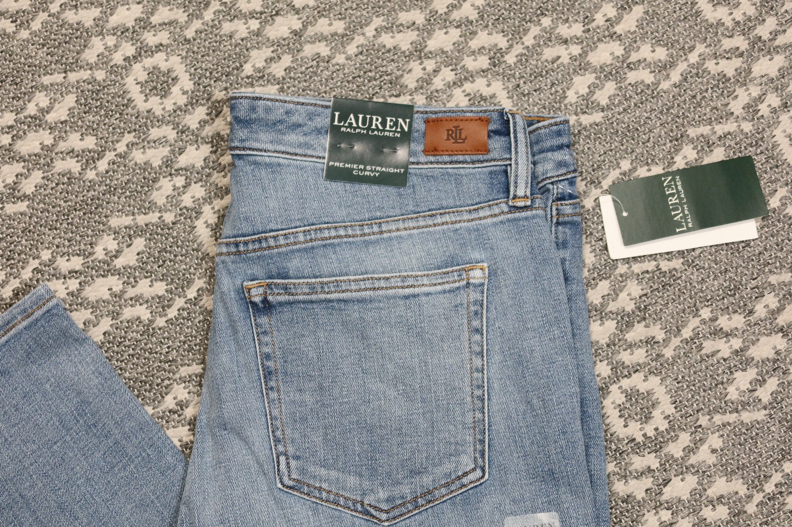 New Lauren Ralph Lauren Premier Straight Curvy Stretch Jeans – Size 10 – Blue
