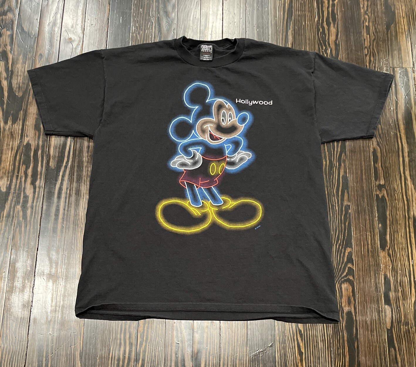 Sherry’s Best Mickey Mouse Graphic Print Vintage T Shirt Men’s XL Black