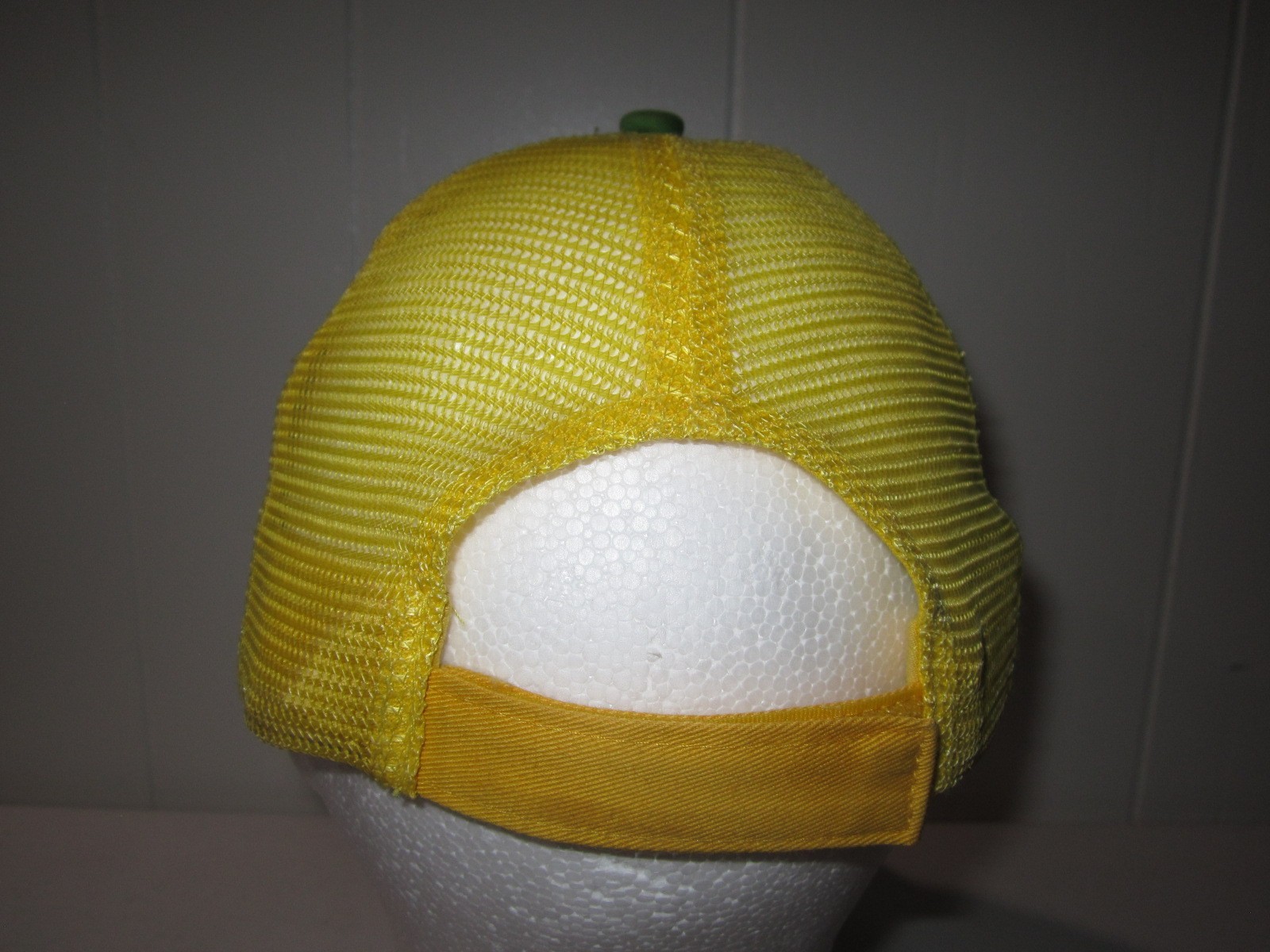 Vintage 90’s John Deere Trucker Hat Cap Snapback Adult Yellow Green k-Products!