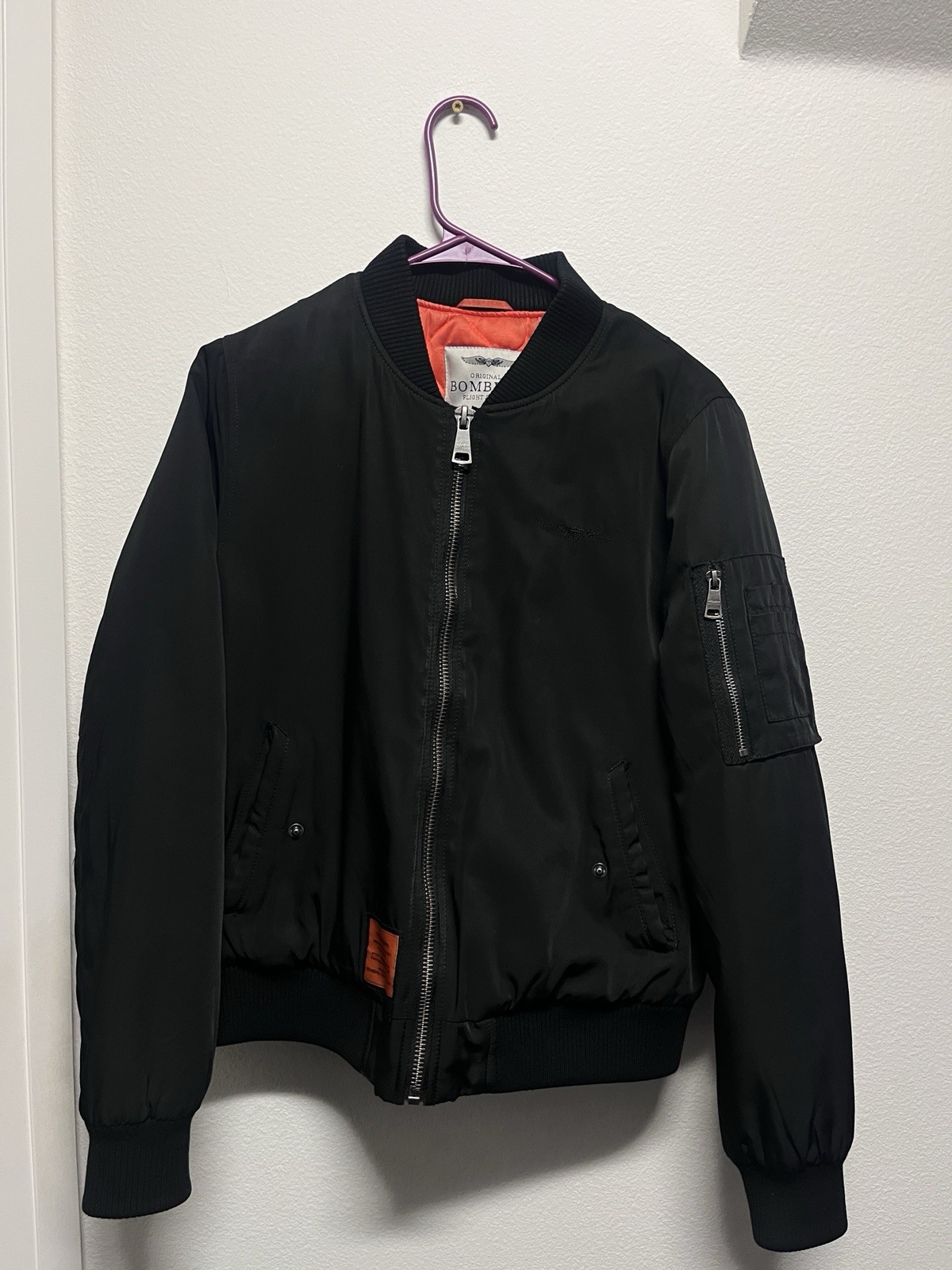 Original Bombers MA-1 Flight Jacket – Black –