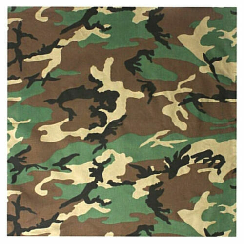 Camo Scarf Bandanas Large 22″ Camoflage Bandana Headwrap Cloth Biker 100% cotton