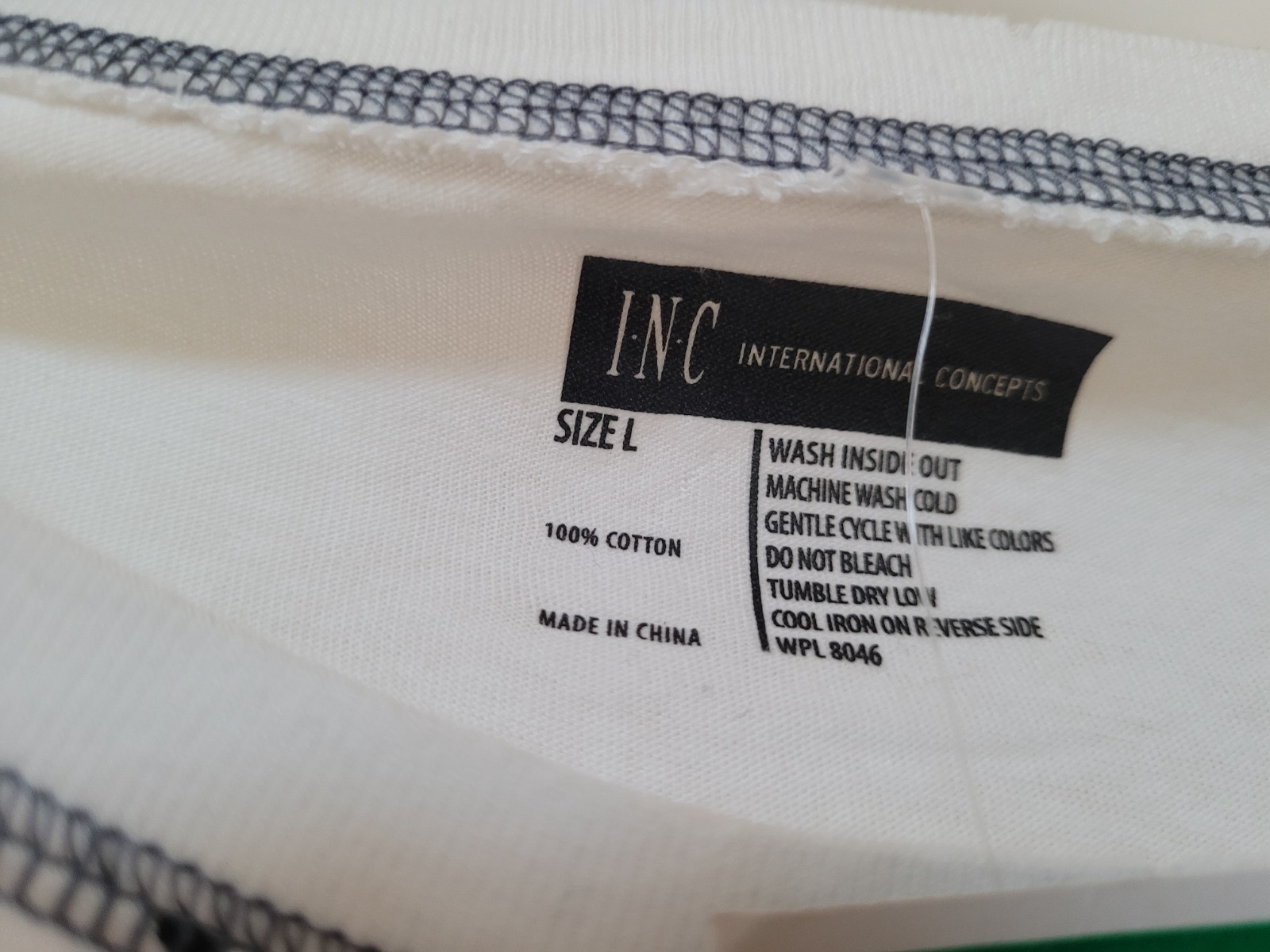 INC International Concepts Men’s Graphic Script Text Long Sleeve Tee Size L