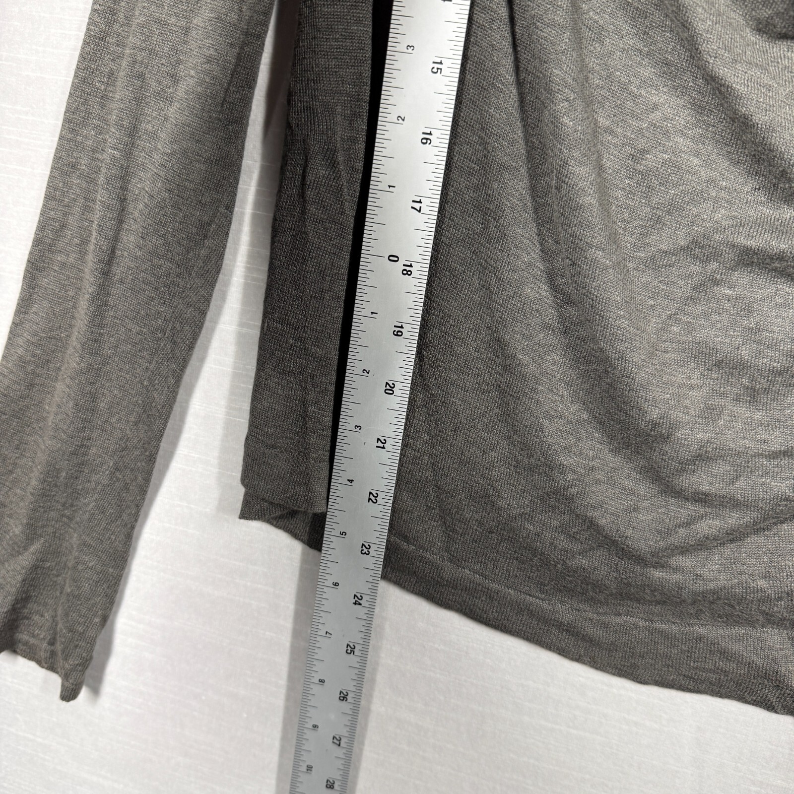 Christopher Fischer Top Womens Medium Gray Drape Wrap Office Classic Chic