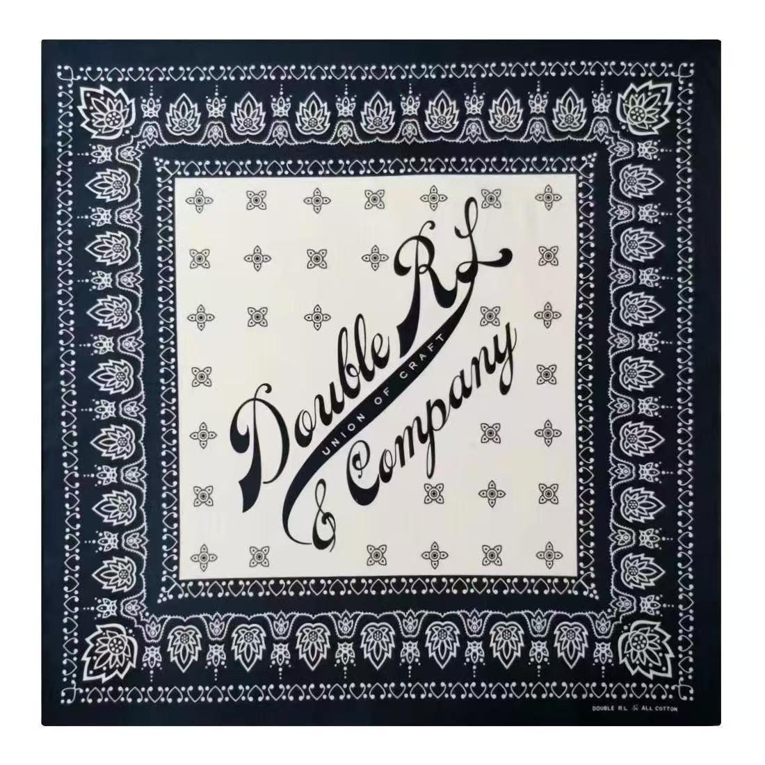 Vintage Union of Craft Cotton Bandana Scarf Navy Blue Biker Western Workwear
