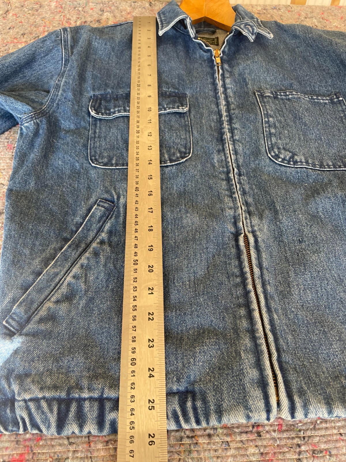 Vintage Polo Country Ralph Lauren Denim Harrington Jacket Medium Workwear USA