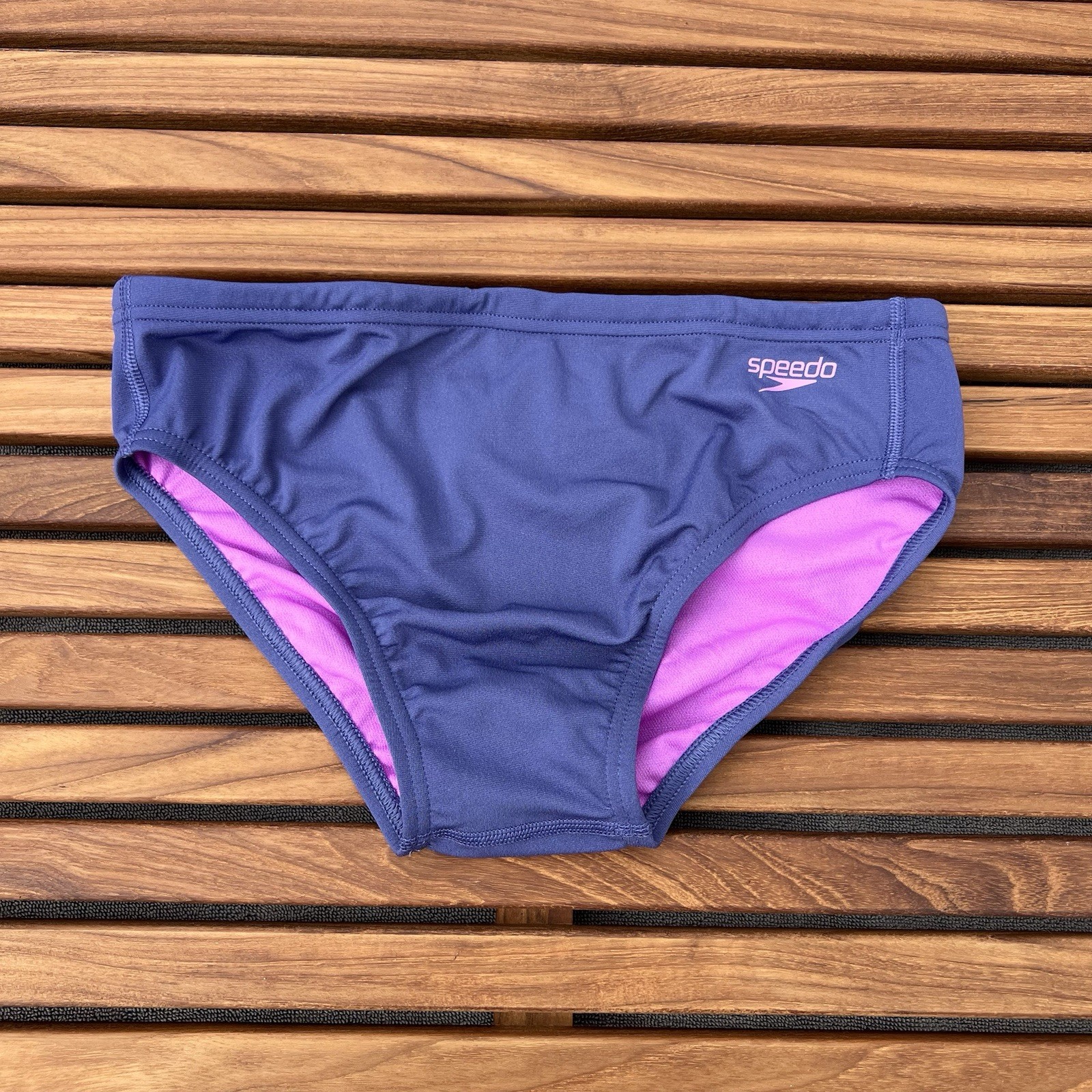 Speedo Men Hepuna Blue Endurance Solid one Brief Swimwear size 34 36