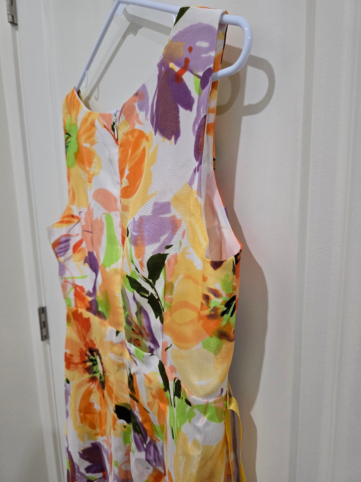 Signature by Robbie Bee Womens Size 12 Colorful Floral Sleeveless Lined Dress