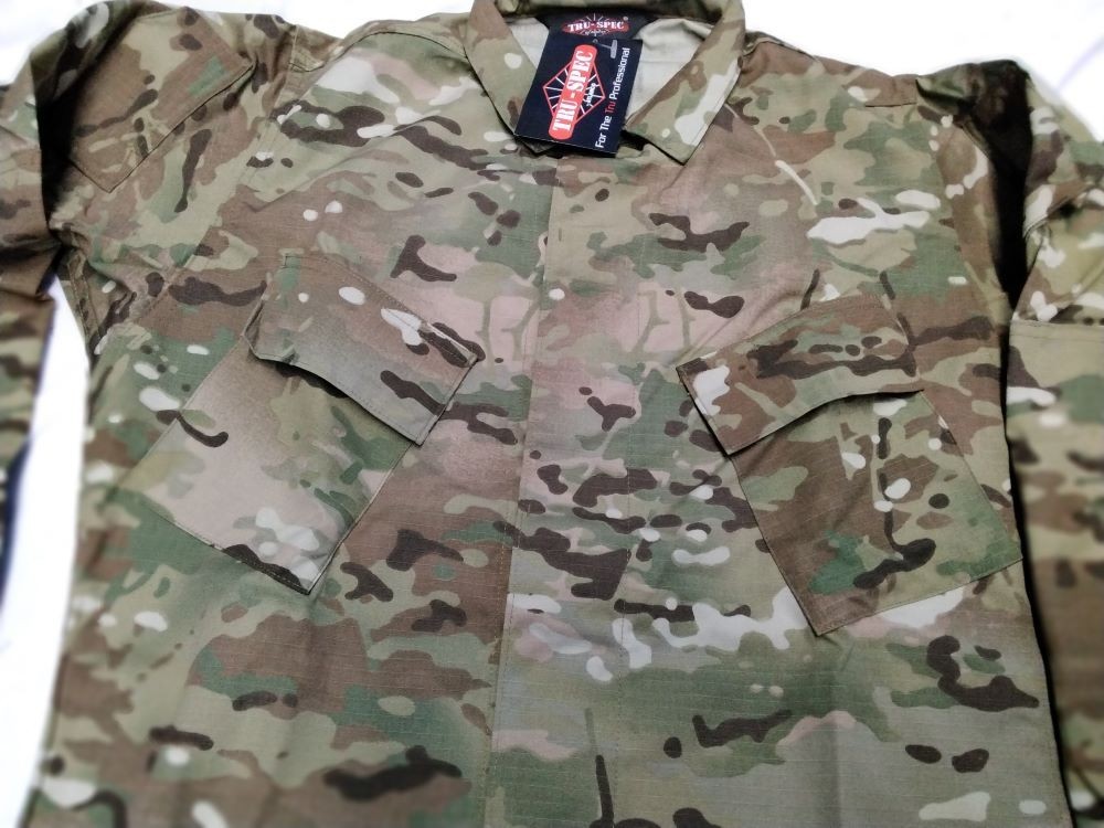 TRU-SPEC NYCO RIpstop Multicam BDU Shirt 2 Pocket W/Sleeve Pockets