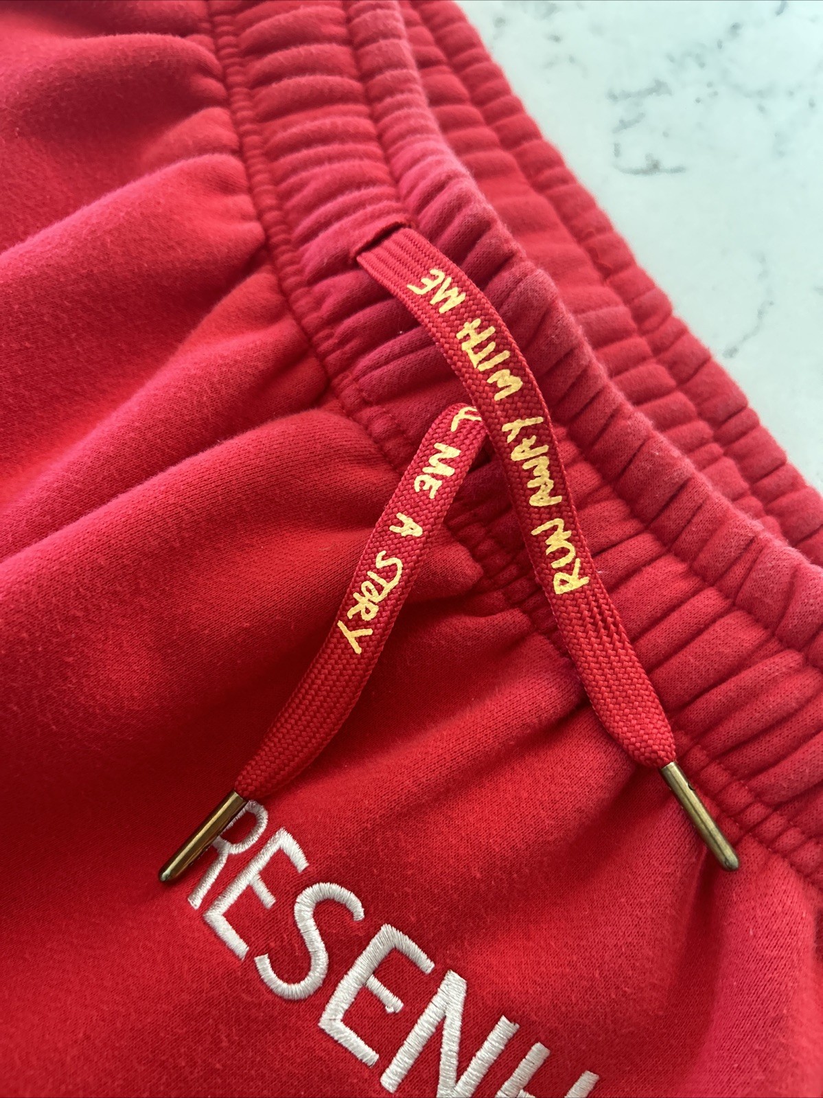 Kidsuper Studios Embroidered Stitch Drawstring Sweatpants Small 30W Tagged L 34