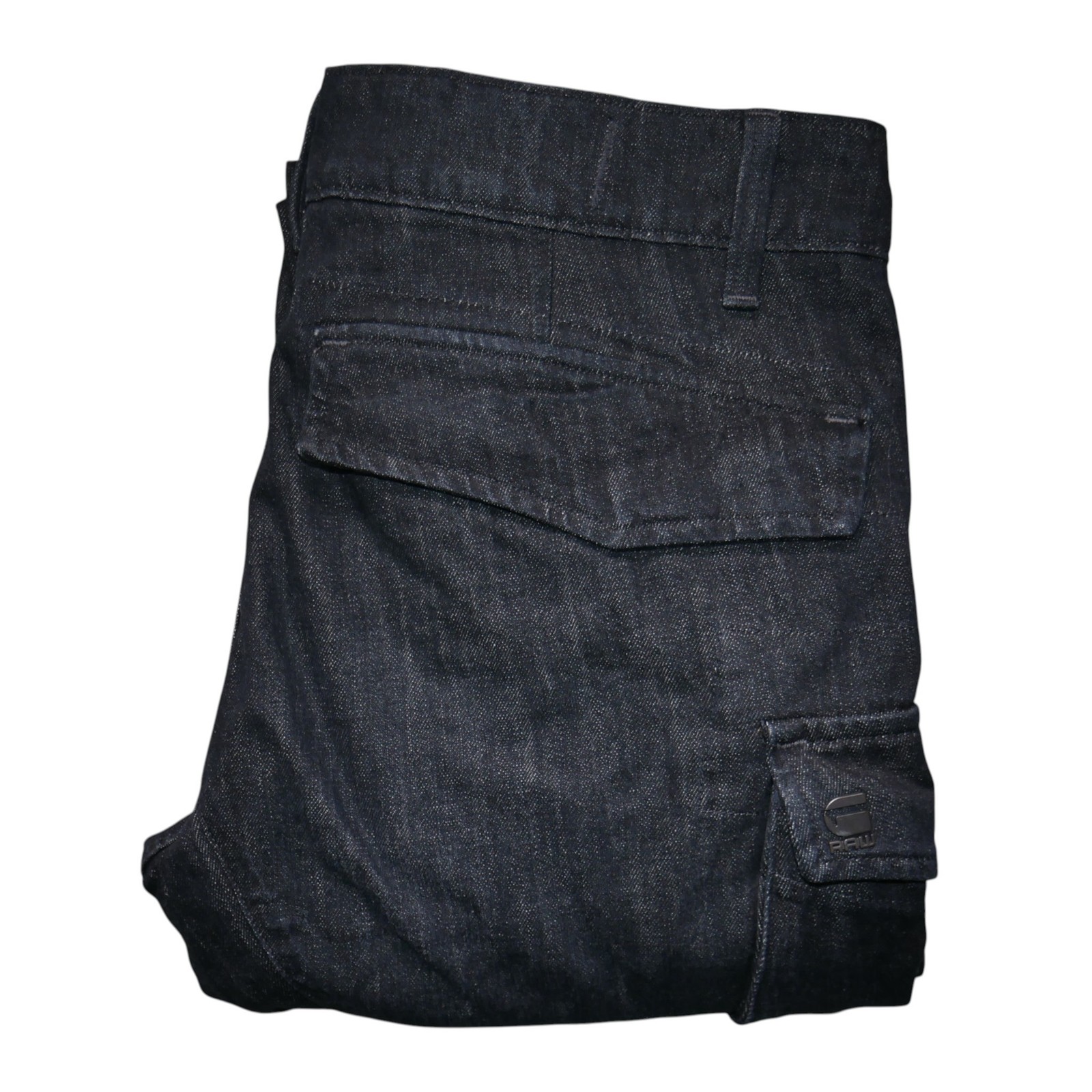 G-Star 3D Cargo Tapered Jeans Mens Size 32×30 Dark Rinse Denim Moto Pants NWT
