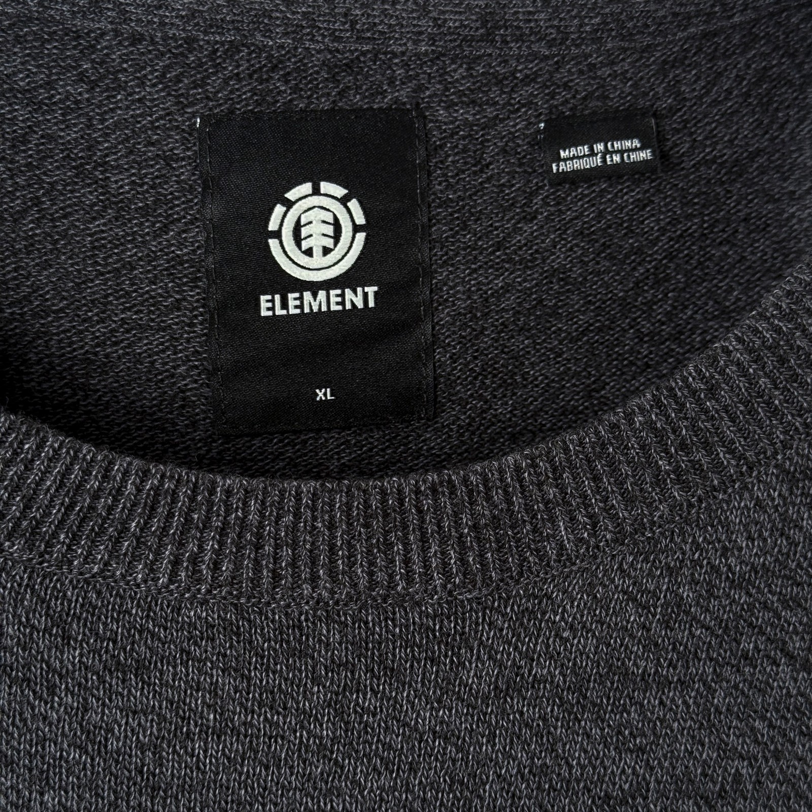 Element 100% cotton gray lightweight sweater – Men’s XL