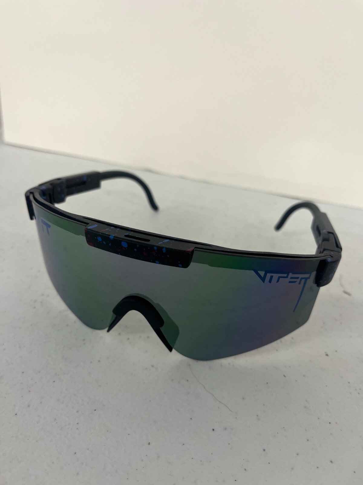 Generic Sunglasses BLACK w/BLUE speckled frame with Multicolored Lens (C04)