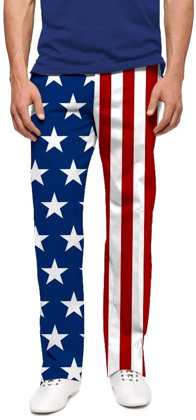 Loudmouth Golf Pants American Flag Stars Stripes Patriotic size 40 waist