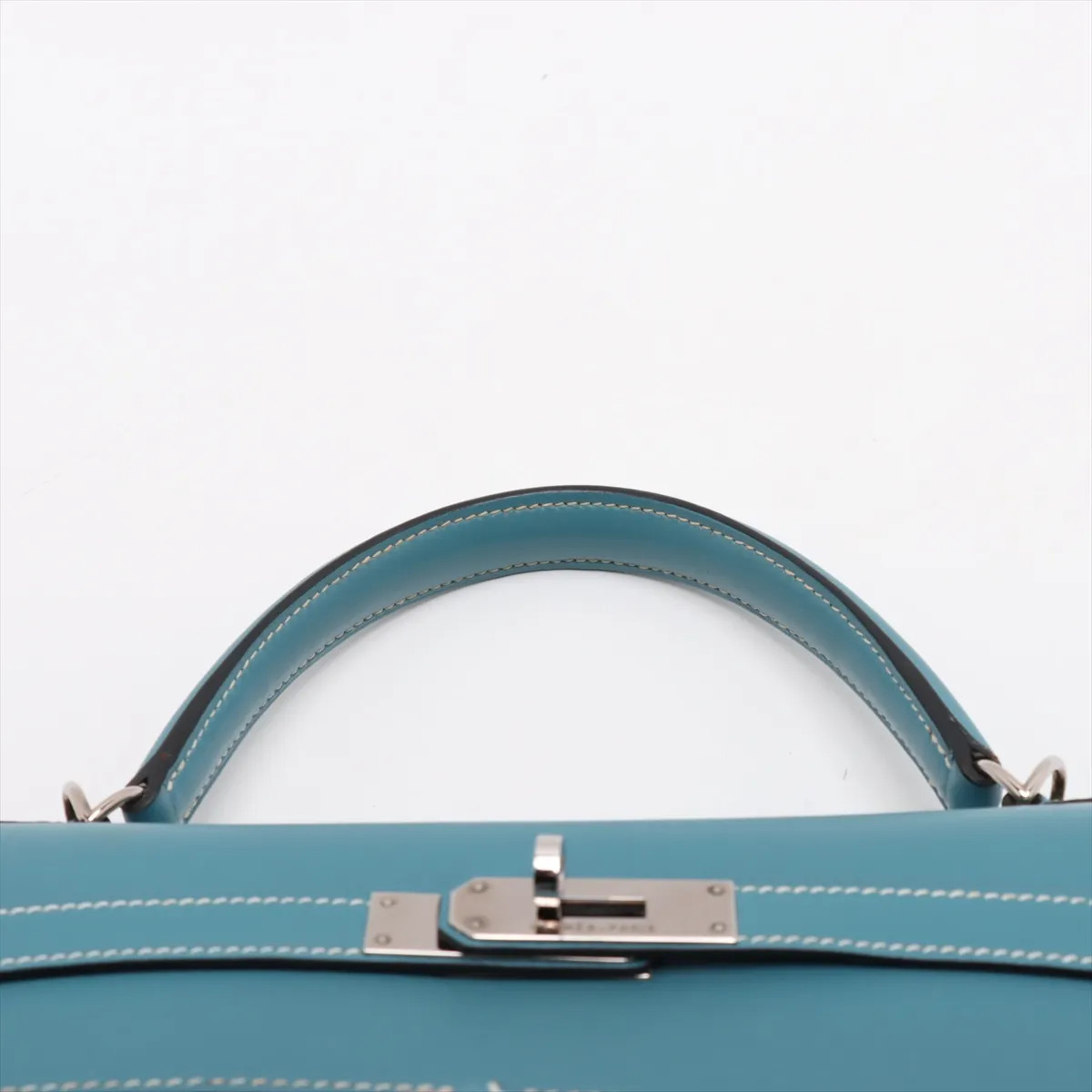 Hermès Kelly lakis 35 Veau Swift Blue Jean Silver Metal Fittings □N:2010