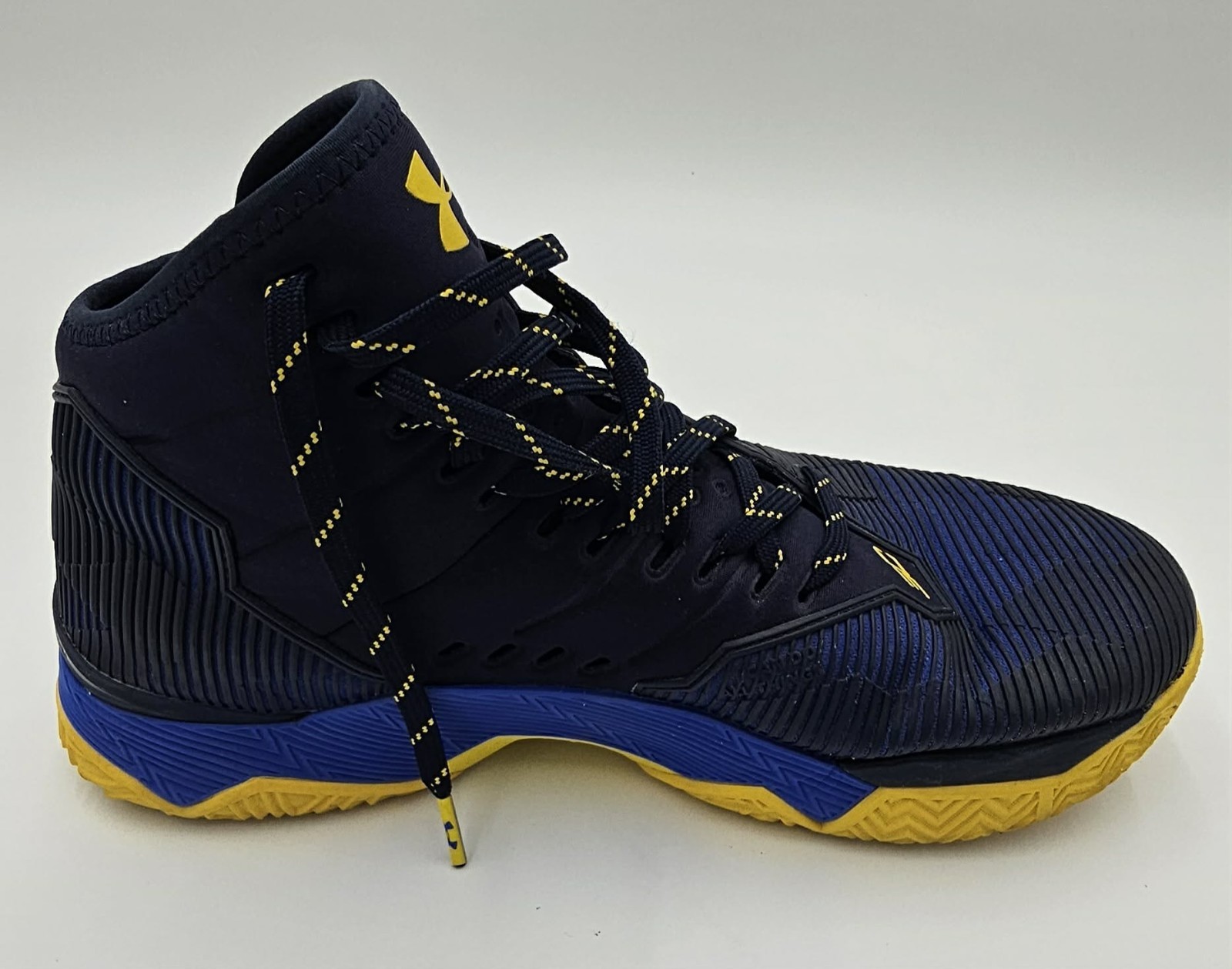 Under Armour Curry 2 Dub Nation Blue Yellow Basketball Shoes Men’s 9.5
