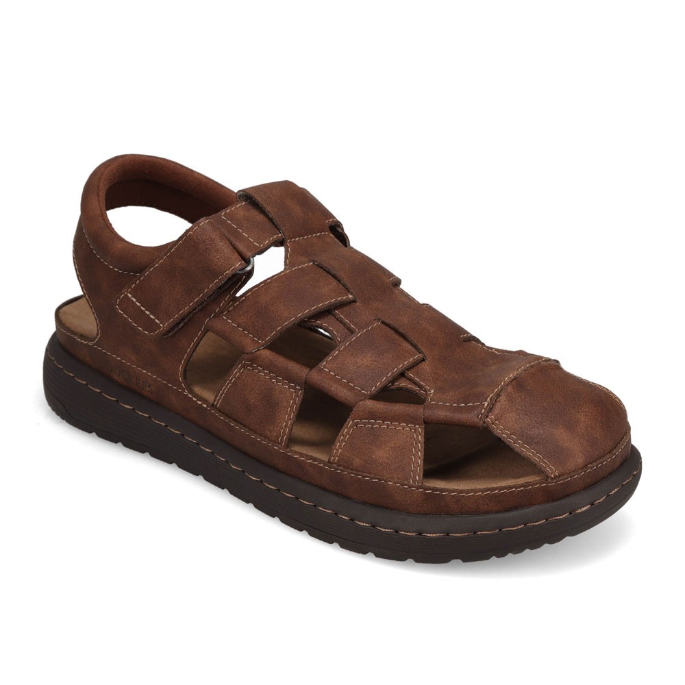 Dockers Mens Sarasota Tumbled Full Grain Moc Toe Sandal