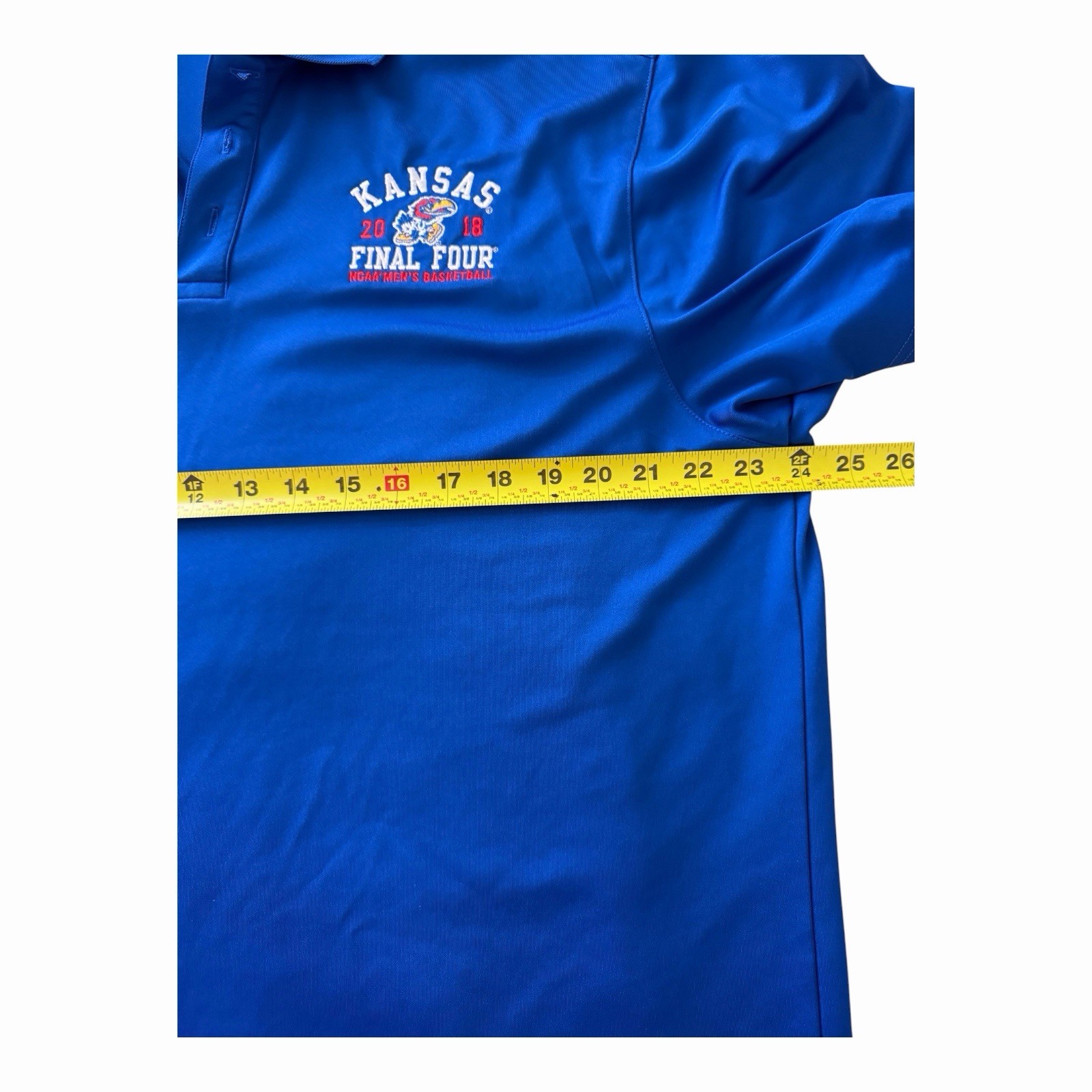 Under Armour Kansas Jayhawks 2018 Final Four Men’s Polo Shirt Royal Blue LG
