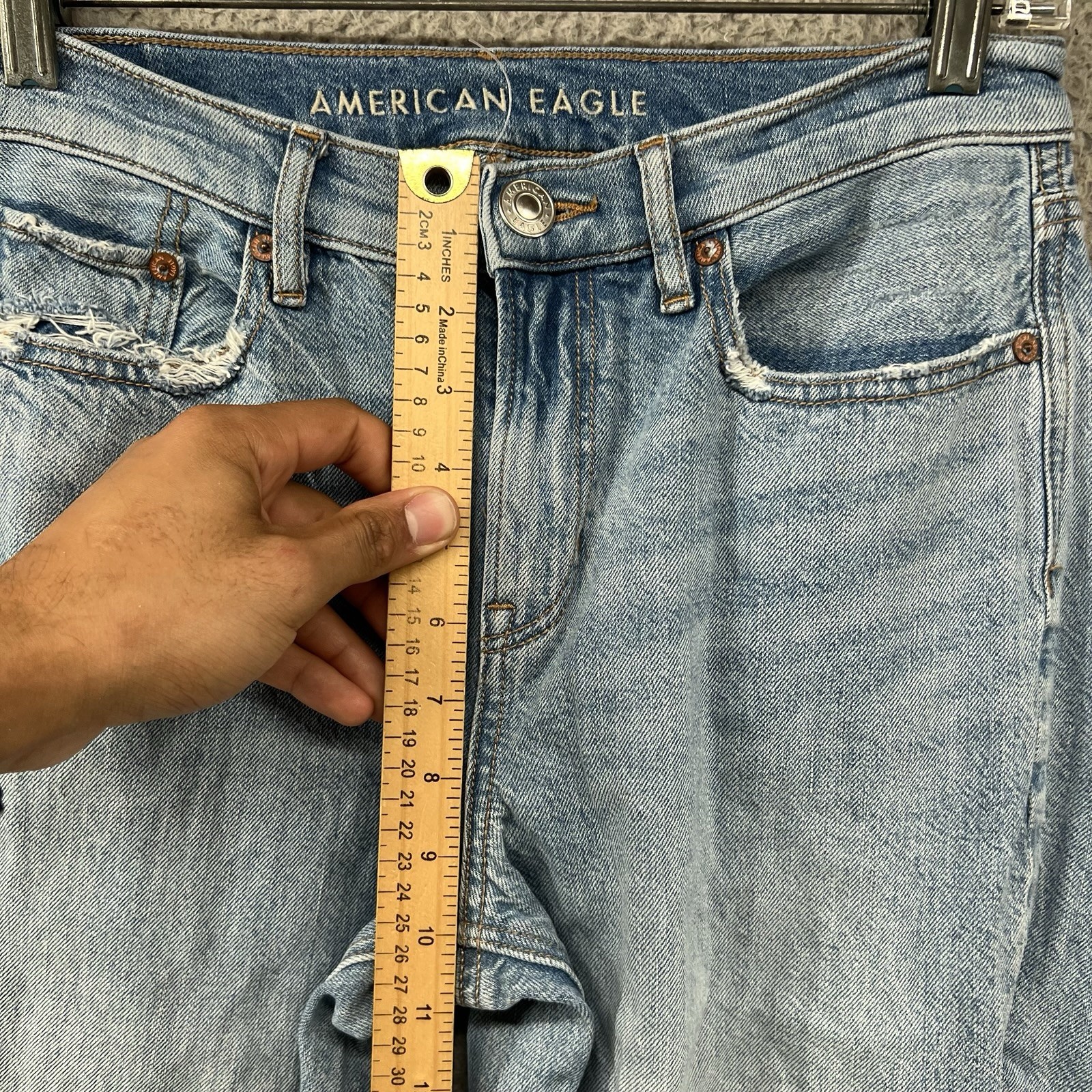 American Eagle 90s Bootcut Jeans Womens 4 Regular Blue Denim Pants Medium Flex
