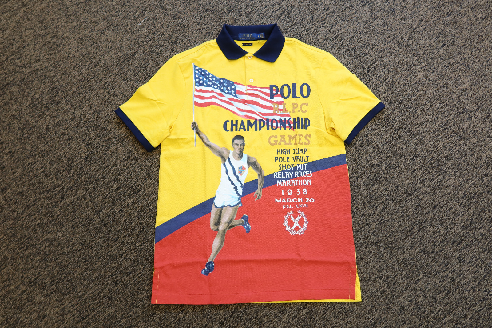 Polo Ralph Lauren Men’s Classic Fit RLPC Championship Games Polo Shirt – SMALL