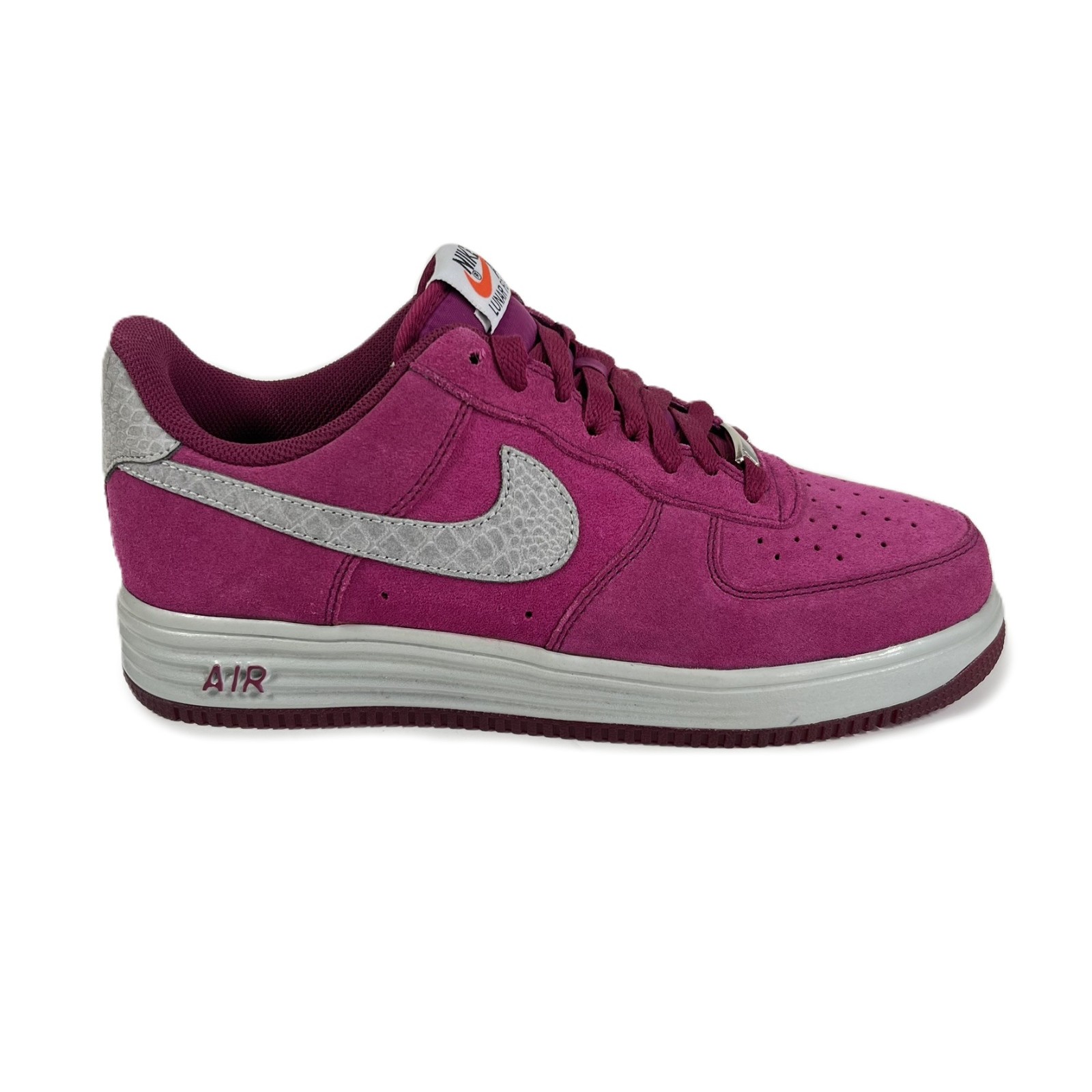Nike Air Lunar Force 1 Reflect Raspberry Suede Sneaker | 616774-600 | US M 9