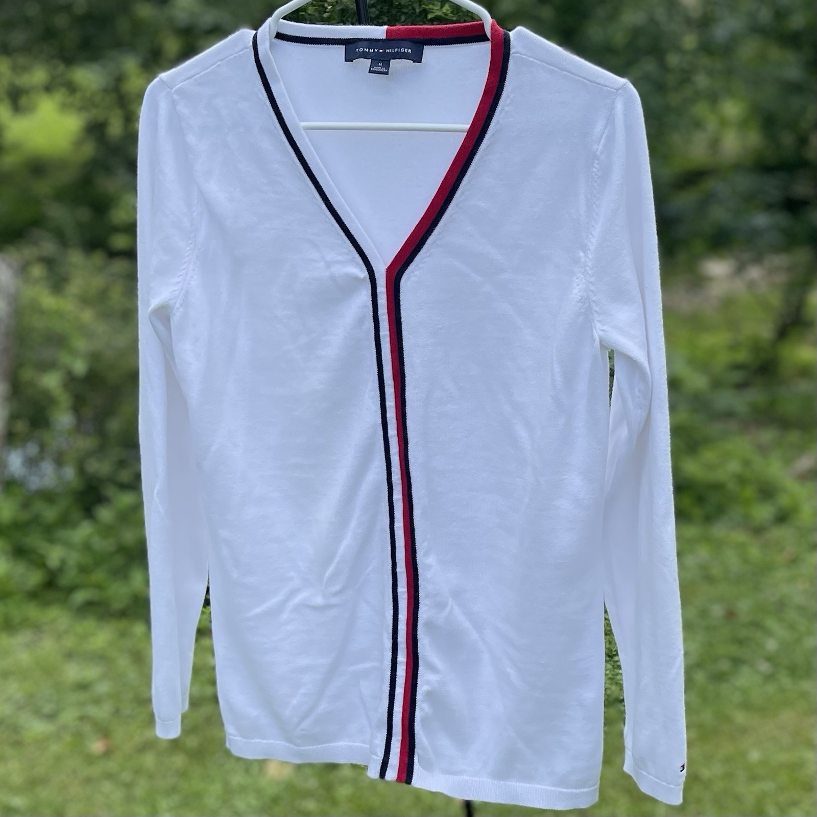 Tommy Hilfiger VTG 90s Pullover Sweater Long Sleeve 100% Cotton Med