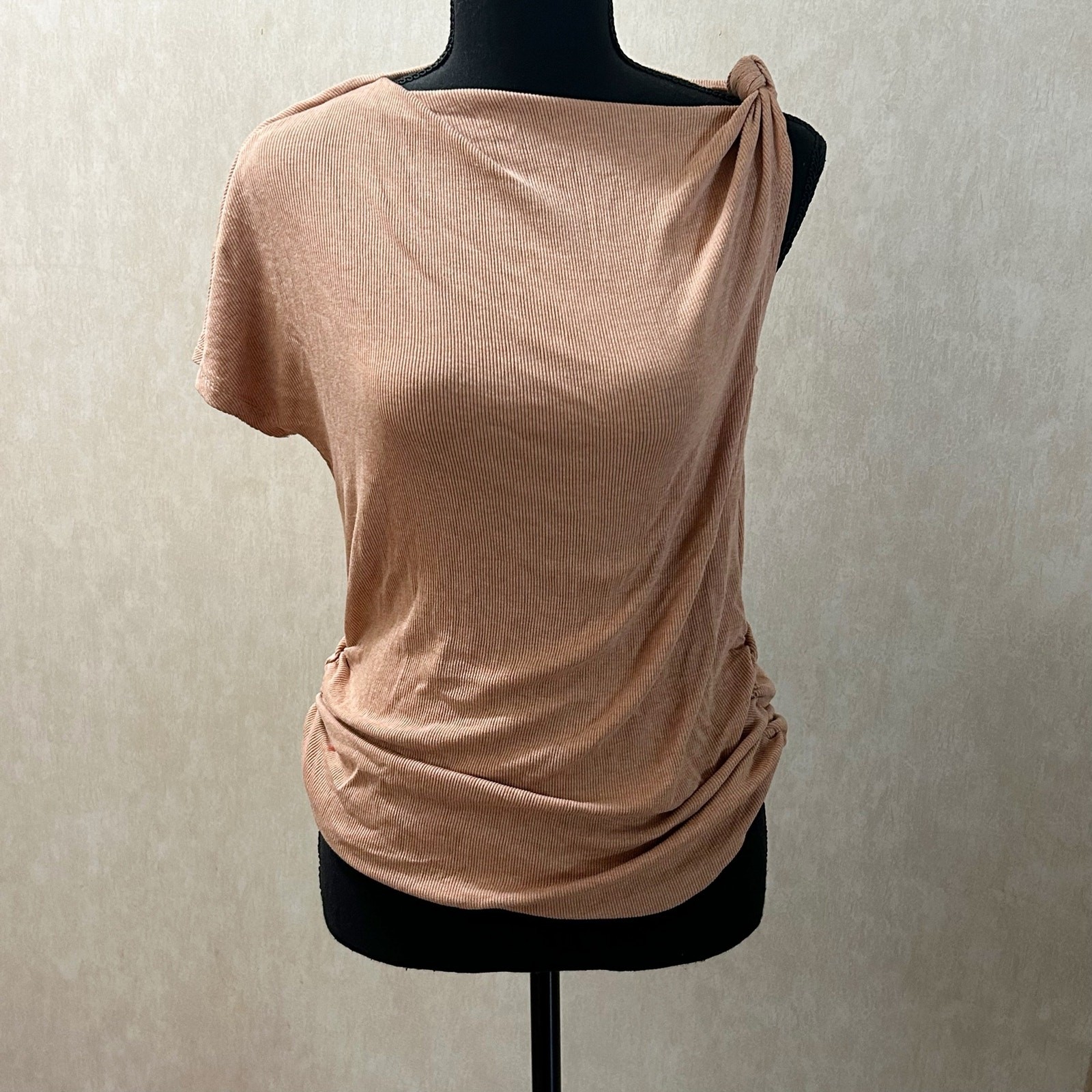 neutral/tan asymmetrical top