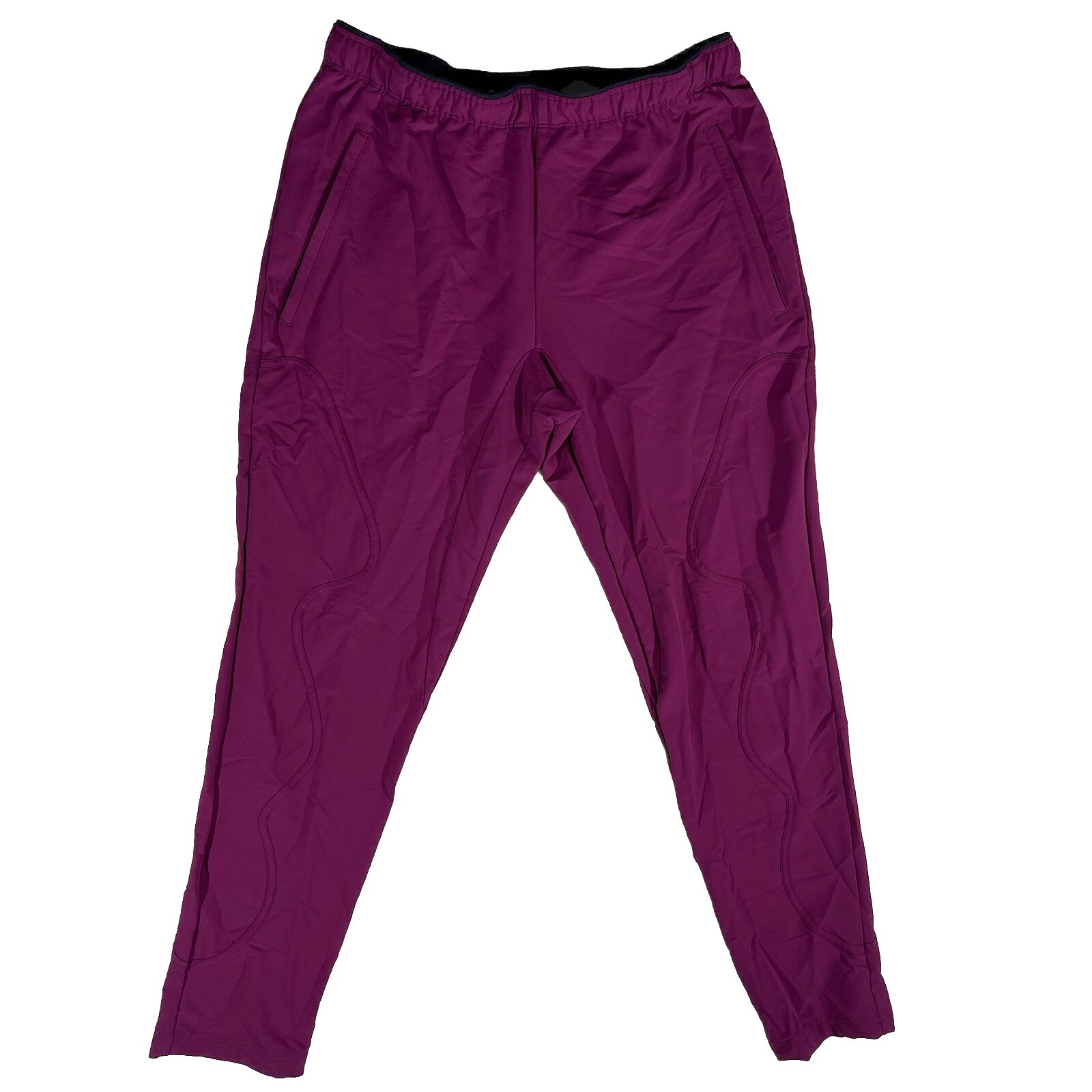 Paskho Mens Size Large Purple Zip Pocket Slim Straight Leg Pants J4Y