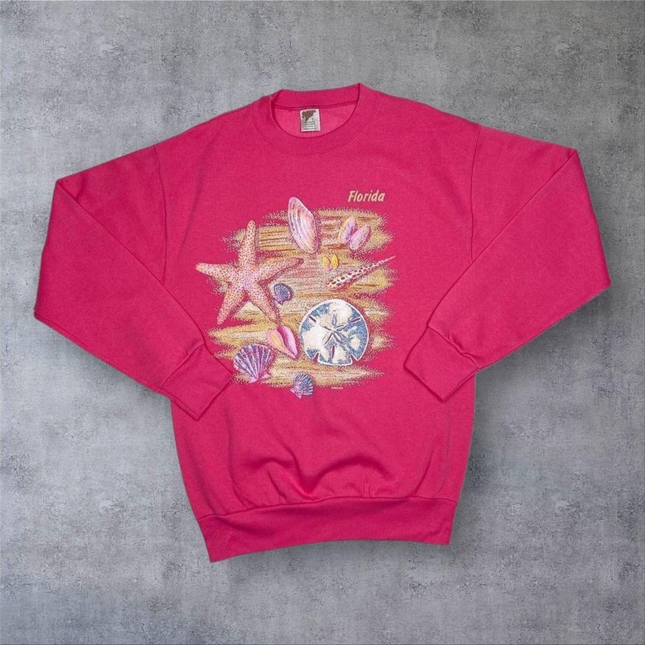 Vintage 90’s Sherry’s Best “Florida” Sea Shell Beach Souvenir Sweatshirt M L