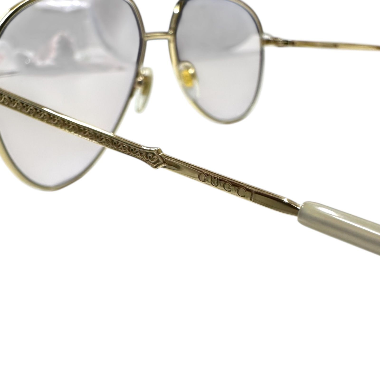 Gucci GG0242S Aviator Sunglasses Men Black Frame Used with Case & Bag