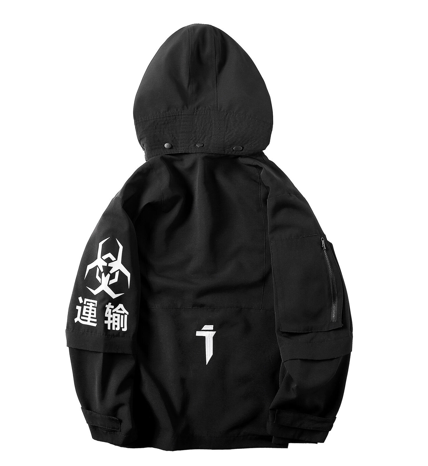 Niepce Techwear Atom Bomb Cyberpunk Windbreaker Urban Hip Hop Hooded Coat Jacket