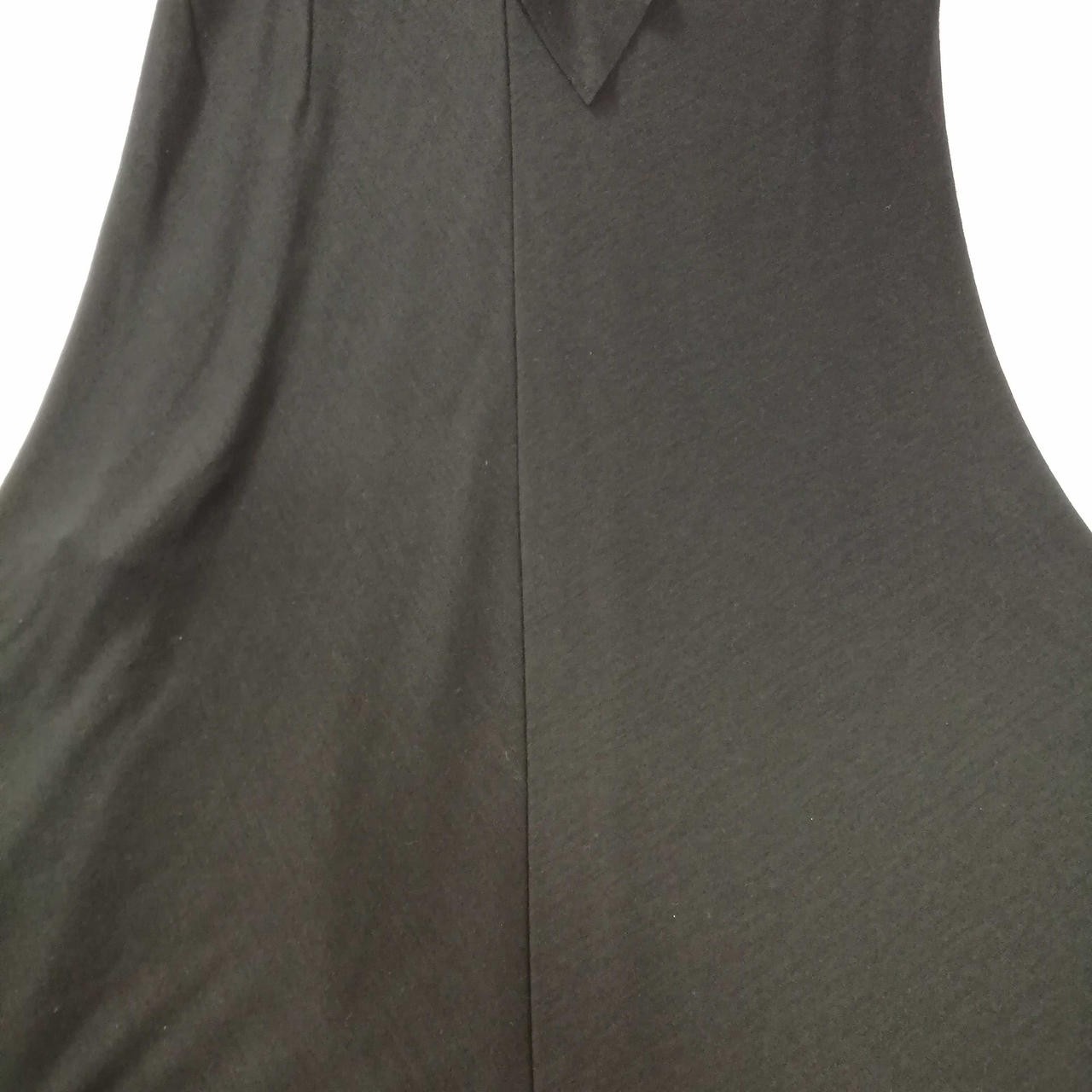 Y’s Wool Dress M Black Unique Asymmetrical Design, Stretch Fabric