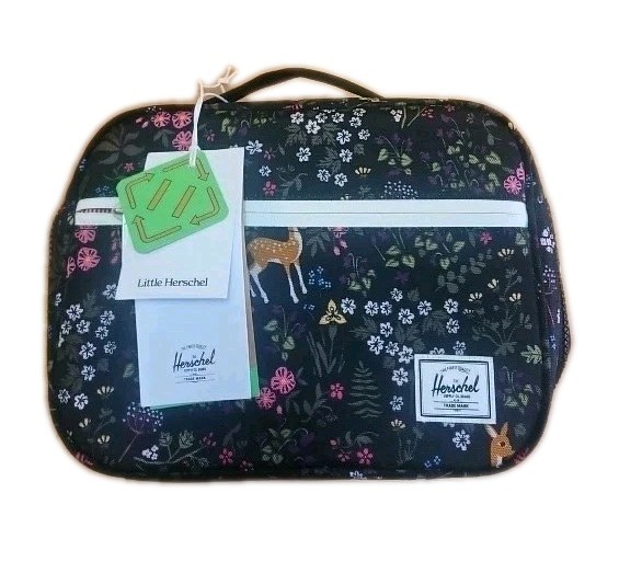 HERSCHEL SUPPLY CO POP QUIZ LUNCH BOX DEER WOODLAND 8x10x4