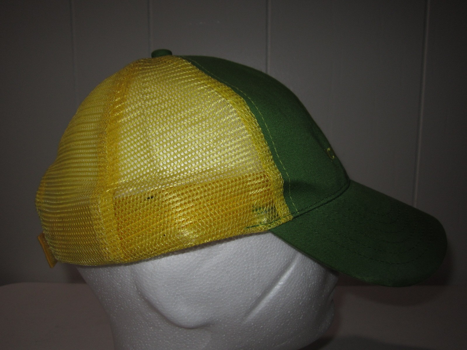 Vintage 90’s John Deere Trucker Hat Cap Snapback Adult Yellow Green k-Products!