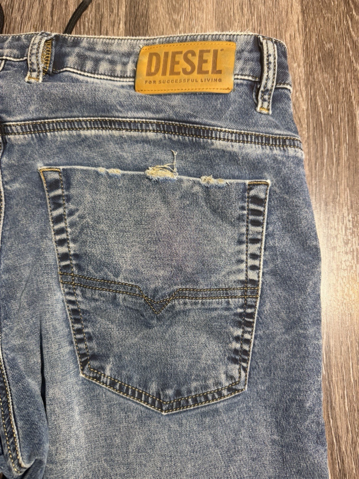 Diesel Tapered Krooley Jogg Jeans Mens 36X32 Medium Wash Blue Denim