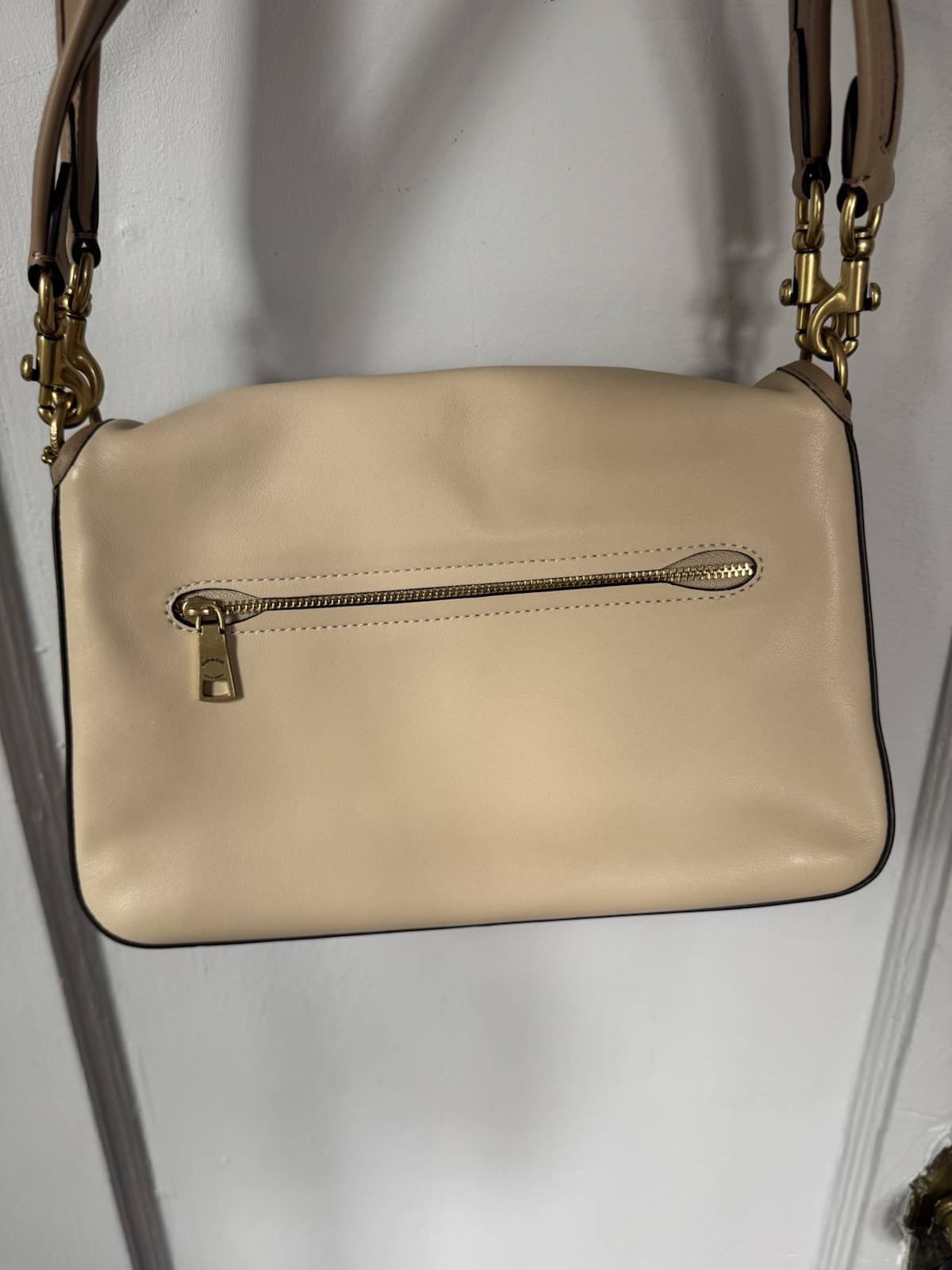 Coach Soft Tabby Color Block Beige Brown Gold Hardware NWOT