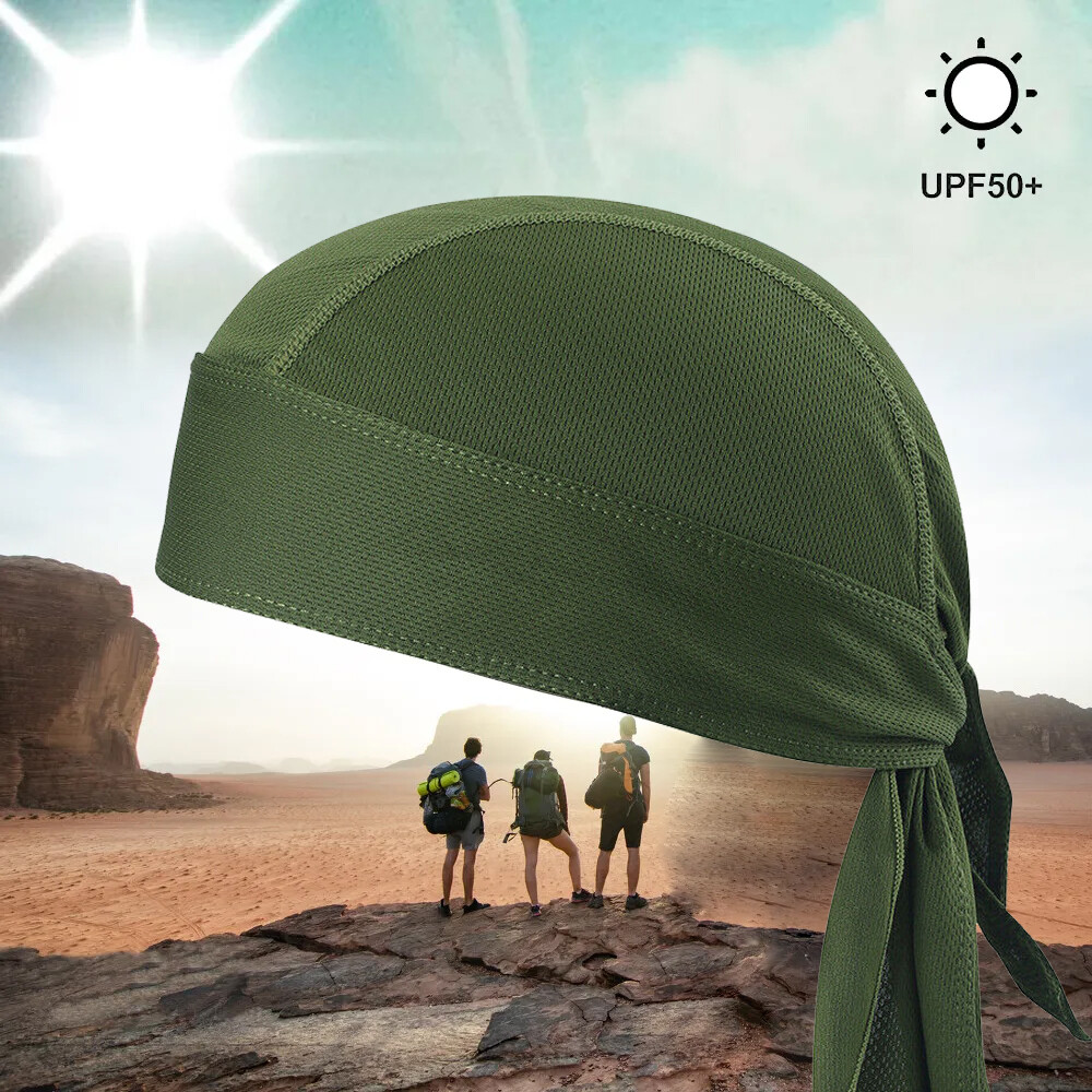2 Pack Cooling Helmet Liner Do Dew Rag Skull Cap Beanie Bandana Head Wrap Hat US