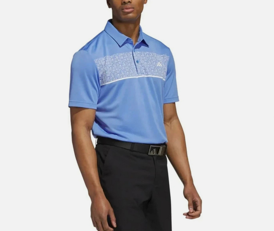 adidas Mens Medium Golf Polo Shirt – Blue