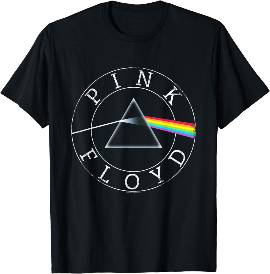 Official Pink Floyd Prism Album Circle Logo Classic Band T-Shirt