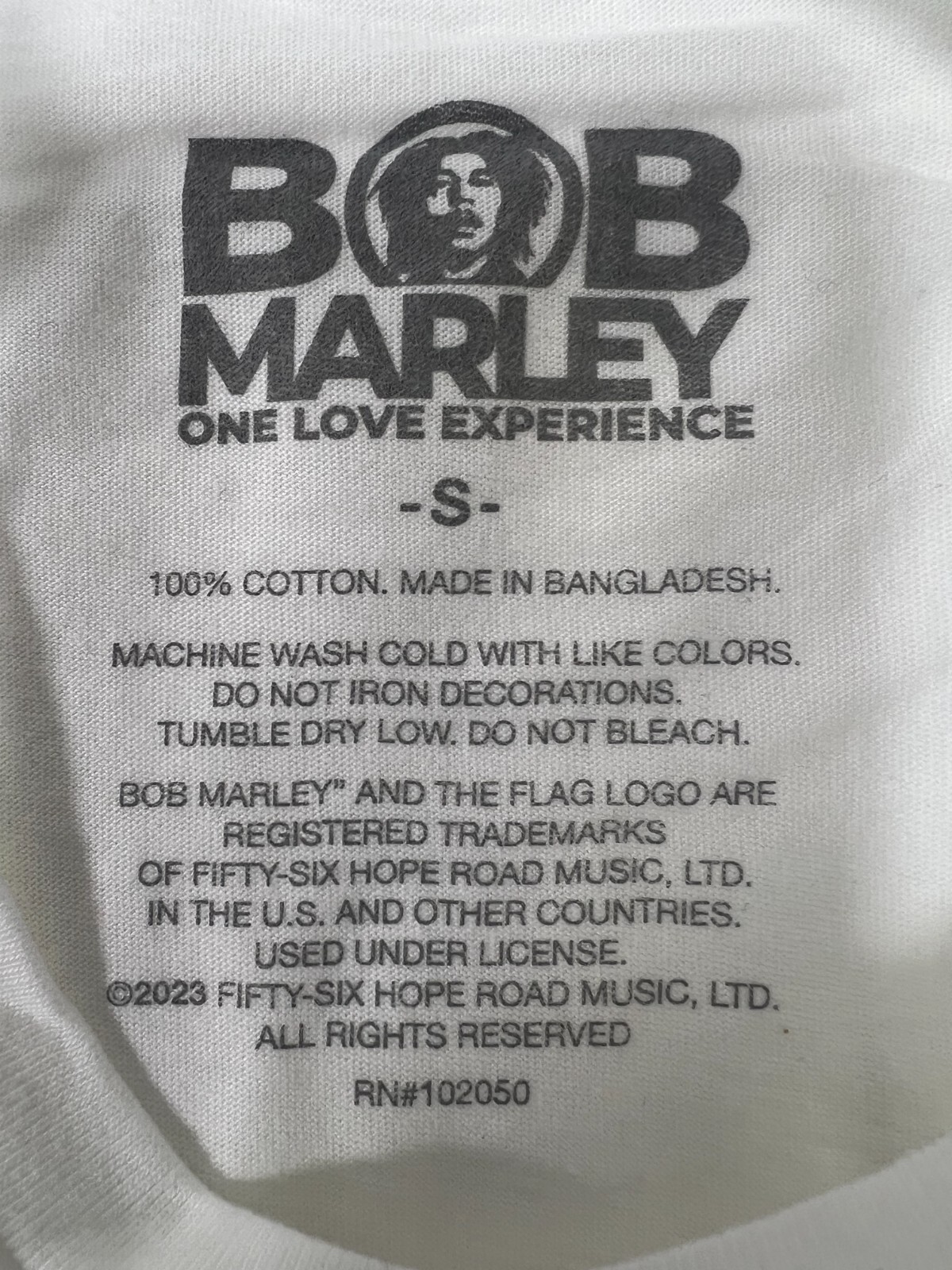 BOB MARLEY ONE LOVE EXPERIENCE Unisex WHITE LONG SLEVEE Tee T-Shirt ORIGINAL NEW