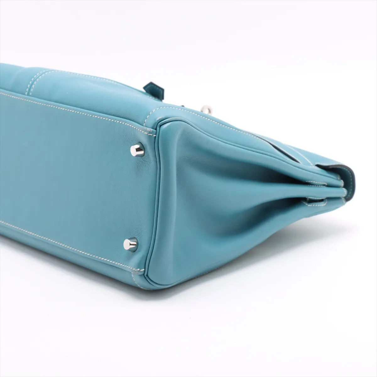 Hermès Kelly lakis 35 Veau Swift Blue Jean Silver Metal Fittings □N:2010
