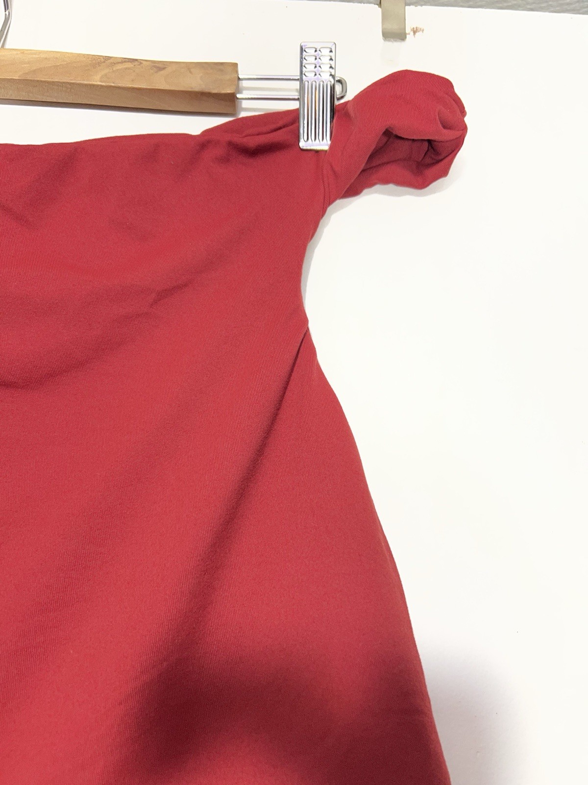 Princess Polly | Red One Shoulder Twist Knit Stretch Cropped Top Size 12
