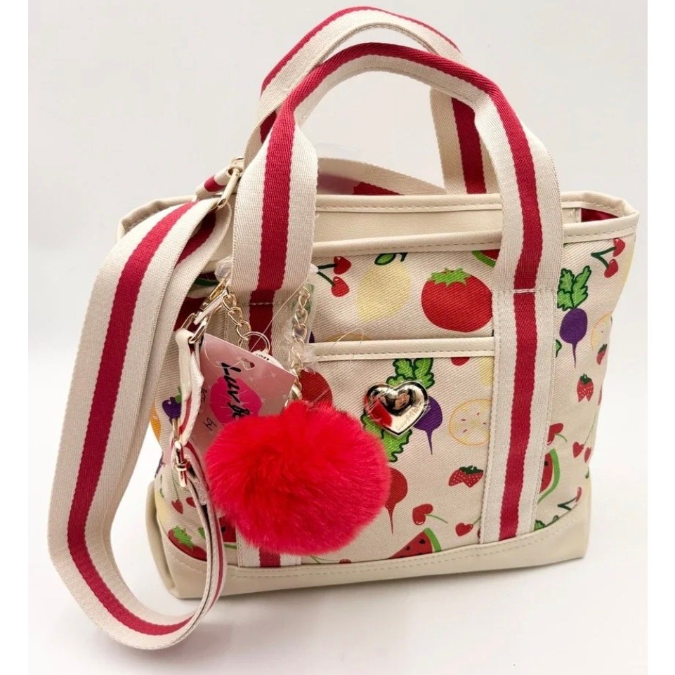 Luv Betsey Betsey Johnson LBADDIE Veggie & Fruit Multi Crossbody + Tomato NWT